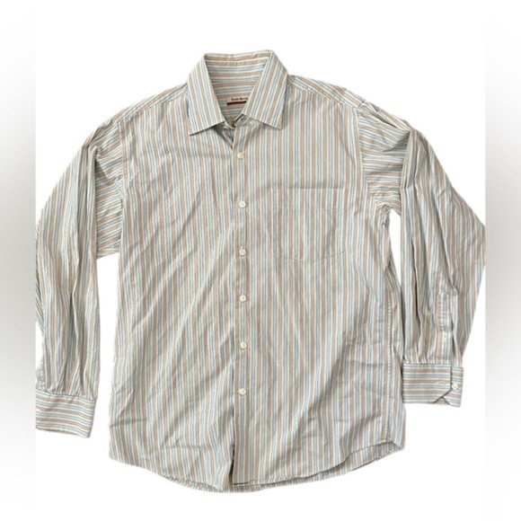 Barry Bricken‎ Large Striped Long Sleeve Multicolor Button Up/Down Shirt. - Picture 1 of 8